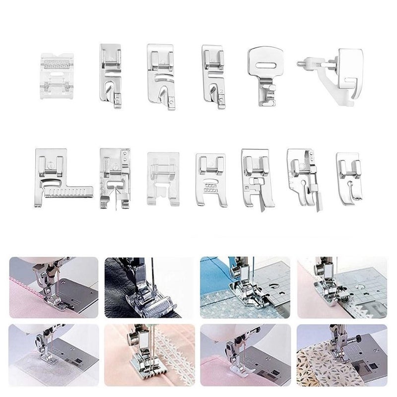 ANYQOO Sewing Machine Presser Foot Set 32 Pcs for Singer, Brother, Babylock, Janome, Elna, Toyota, New Home, Simplicity, Necchi, Kenmore, and Most of Low Shank Sewing Machines - Image 5